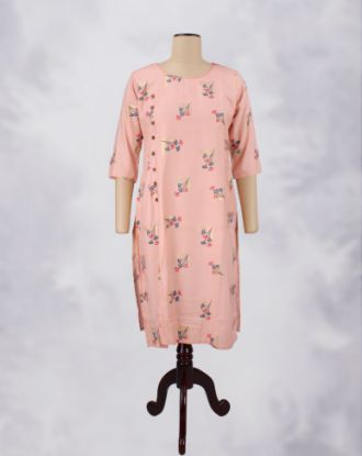 Picture of Pink Floral Printed Kurti