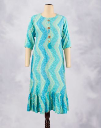 Picture of Blue Printed Kurti