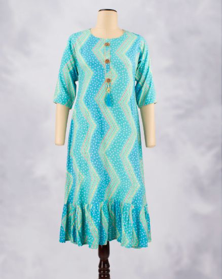 Picture of Blue Printed Kurti