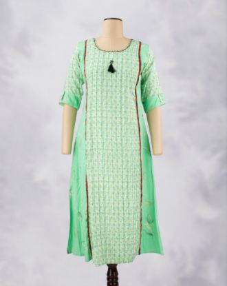 Picture of Green Printed Kurti