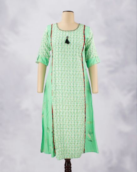 Picture of Green Printed Kurti