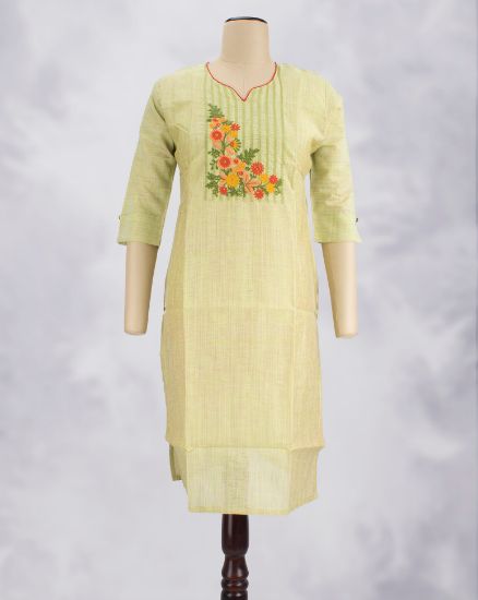 Picture of Green Embroidered Kurti