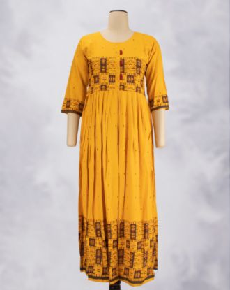 Picture of Mustard Printered Kurti
