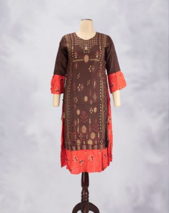 Picture of Brown Printed Kurti