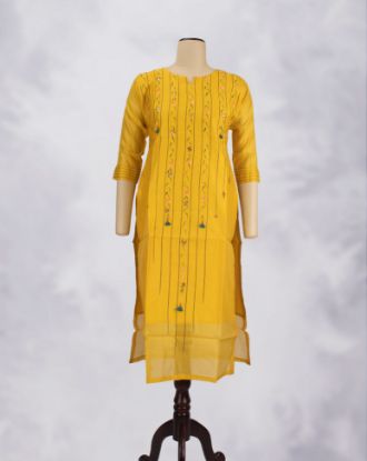 Picture of Mustard Printed Kurti