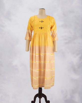 Picture of Yellow Stripes Kurti