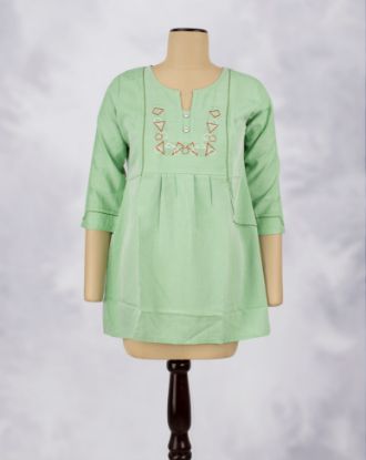 Picture of Green Embroidered Trendy Top