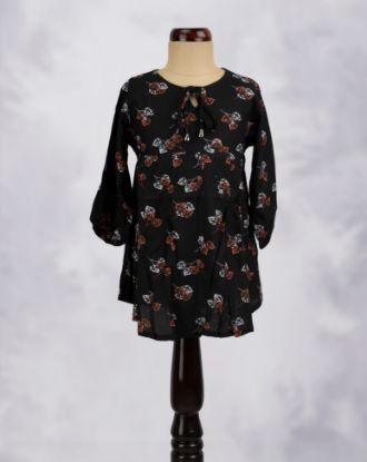Picture of Black Printed Western Top