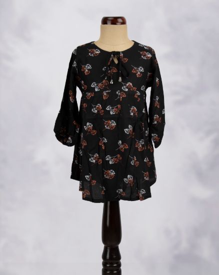 Picture of Black Printed Western Top