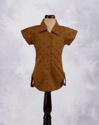 Picture of Brown Printed Western Top
