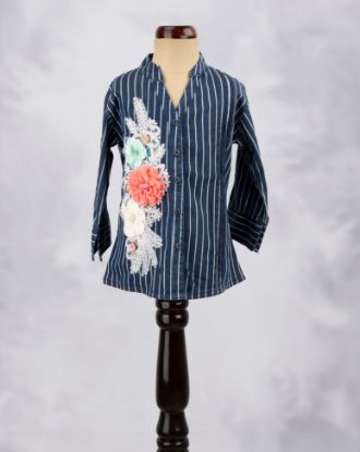 Picture of Navy Blue Stripes Children's Top