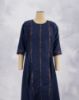 Picture of Navy Blue Gold Zari Stripes Kurti