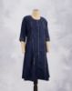 Picture of Navy Blue Gold Zari Stripes Kurti