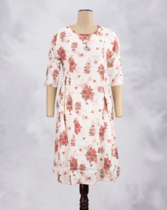 Picture of Red Gold Printed Kurti