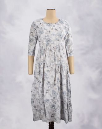 Picture of Grey Floral Printed Kurti