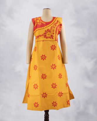 Picture of Yellow Embroidered Anarkali