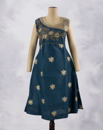 Picture of Blue Cotton Anarkali