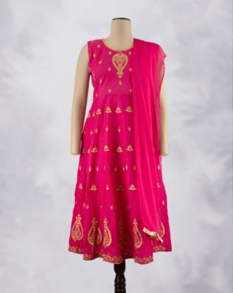 Picture of Pink Zari Work Anarkali