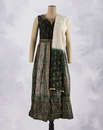 Picture of Green Rangoli Print Anarkali