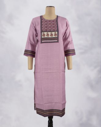 Picture of Lavender  Sequence Work Straight Kurti