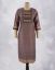 Picture of Dark Brown Rayon Sequence work Straight Kurti