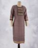 Picture of Dark Brown Rayon Sequence work Straight Kurti