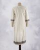 Picture of Off White Silk Cotton Sequence Work Straight Kurti
