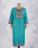 Picture of Off White Silk Cotton Sequence Work Straight Kurti