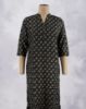 Picture of Black Floral Printed Straight Kurti