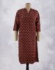 Picture of Black Floral Printed Straight Kurti