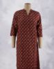 Picture of Black Floral Printed Straight Kurti