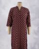 Picture of Black Floral Printed Straight Kurti