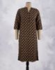 Picture of Black Floral Printed Straight Kurti