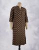 Picture of Black Floral Printed Straight Kurti