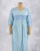 Picture of Blue Rayon V-neck Straight Kurti