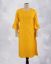 Picture of Yellow Silk Cotton Straight Kurti