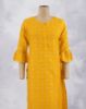 Picture of Yellow Silk Cotton Straight Kurti