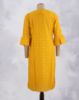 Picture of Yellow Silk Cotton Straight Kurti
