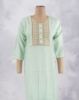 Picture of Olive Green Embossed Works Straight Kurti
