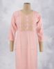 Picture of Olive Green Embossed Works Straight Kurti