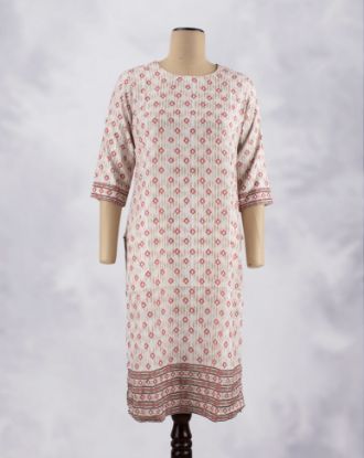 Picture of Off White Sequence works Straight Kurti