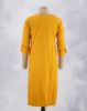 Picture of Yellow Rayon Embossed Work Straight Kurti
