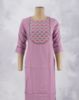 Picture of Yellow Rayon Embossed Work Straight Kurti