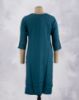 Picture of Dark Blue Rayon Embossed Work Straight Kurti