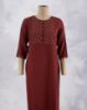 Picture of Maroon Silver Zari Straight Kurti