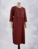 Picture of Maroon Silver Zari Straight Kurti