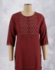 Picture of Maroon Rayon Embroidery work Straight Kurti