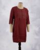 Picture of Maroon Rayon Embroidery work Straight Kurti