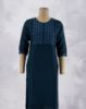 Picture of Dark Blue Embroidery Straight Kurti
