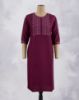 Picture of Dark Blue Embroidery Straight Kurti
